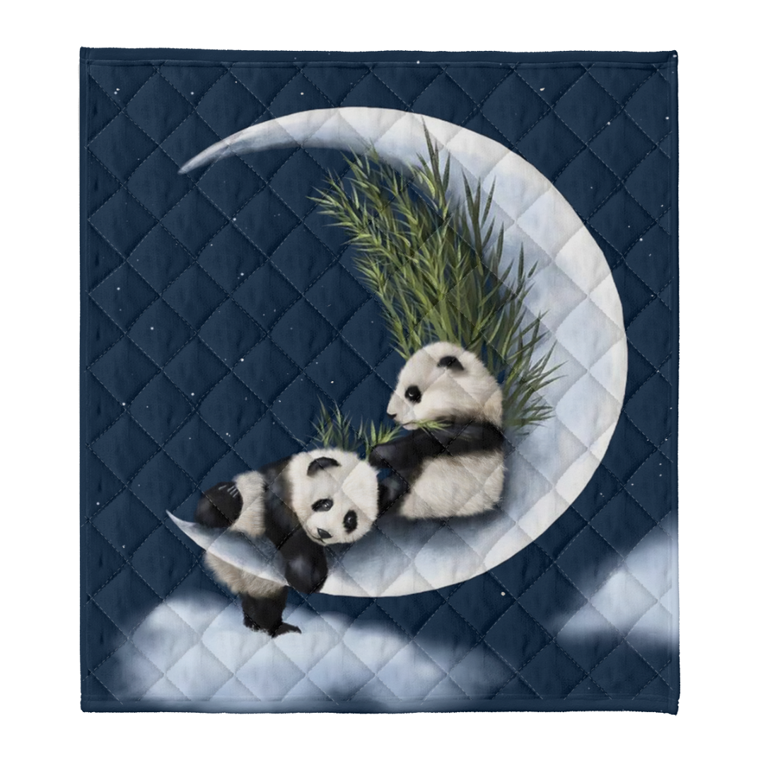 Panda Blanket, Giant Panda And Moon 1637899312069.png