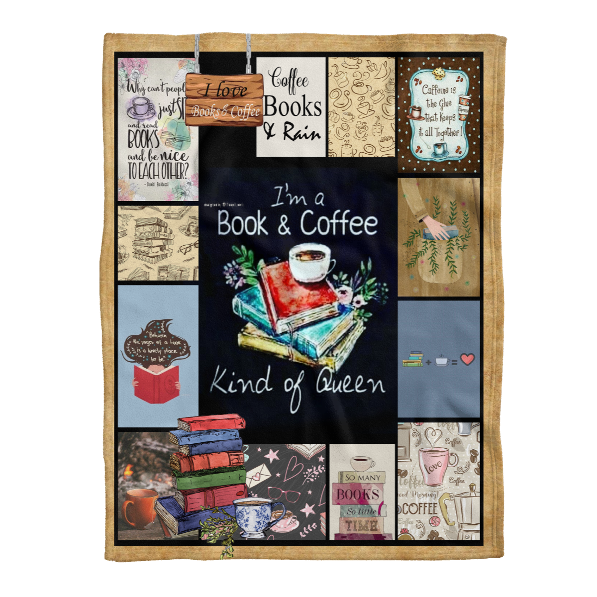 Book Blanket, Bookworm Blanket, Coffee Fleece Blanket, Reading Blanket, Reading Lover Gifts 1637982005423.png