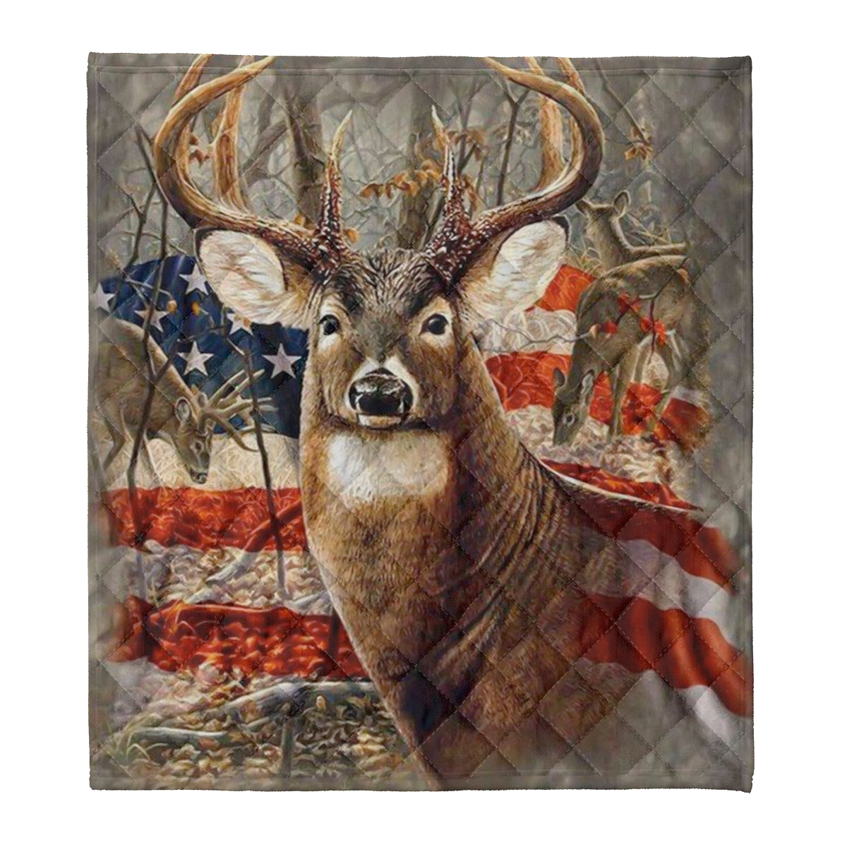 Deer Hunting Blanket, Beautiful Deer American 1637982710586.png