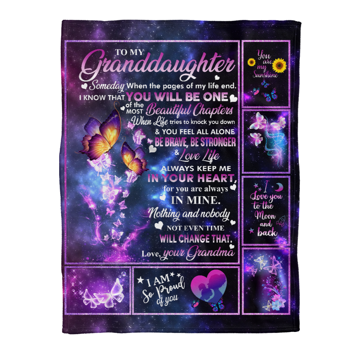 Gift For Granddaughter Blanket, Butterfly Galaxy To My Granddaughter Beautiful Chapters 1638152026843.png