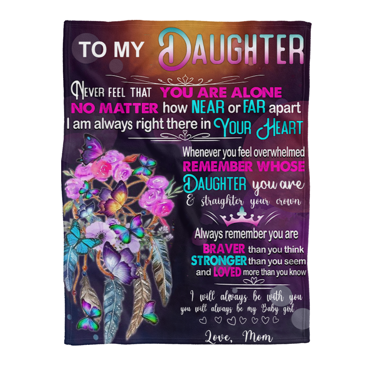GIft For Daughter Blanket, To My Daughter Always Remember You Are Braver Than You Think 1638156731294.png