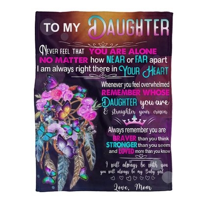 GIft For Daughter Blanket, To My Daughter Always Remember You Are Braver Than You Think 1638156731294.png