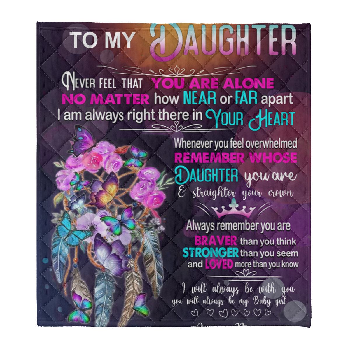 GIft For Daughter Blanket, To My Daughter Always Remember You Are Braver Than You Think 1638156735392.png