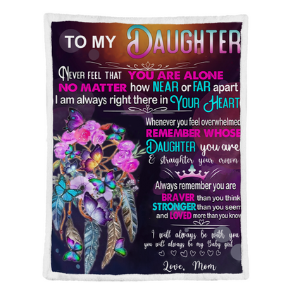 GIft For Daughter Blanket, To My Daughter Always Remember You Are Braver Than You Think 1638156739136.png