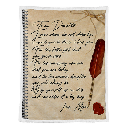 Gift For Daughter Blanket, To My Daughter Letter Love Fleece Blanket 1638157003416.png