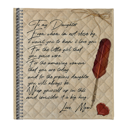 Gift For Daughter Blanket, To My Daughter Letter Love Fleece Blanket 1638157008797.png