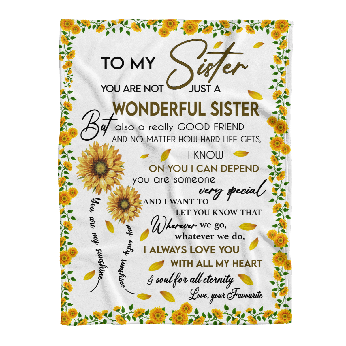 Gift For Sister Blanket, To My Sister Beautiful Gift Fleece Blanket 1638157603468.png