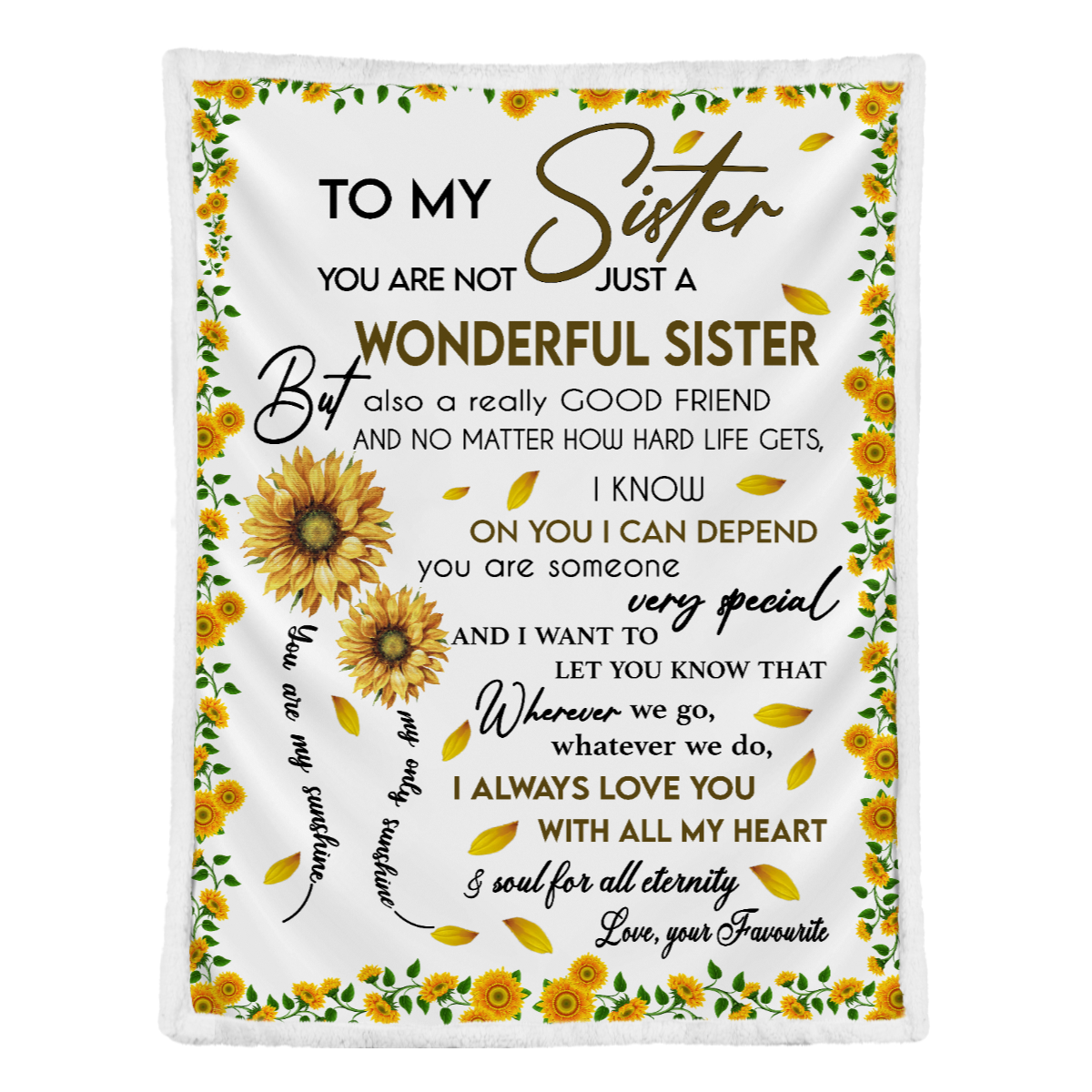 Gift For Sister Blanket, To My Sister Beautiful Gift Fleece Blanket 1638157612808.png