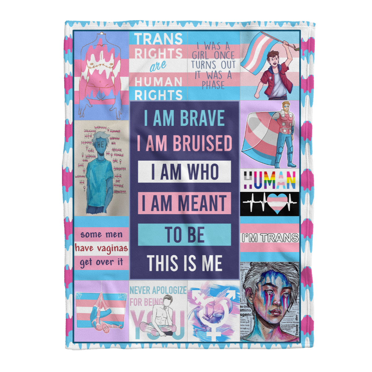 Transman Blanket, Trans Pride Blanket, Ftm Blanket, Lgbt 1638159567293.png