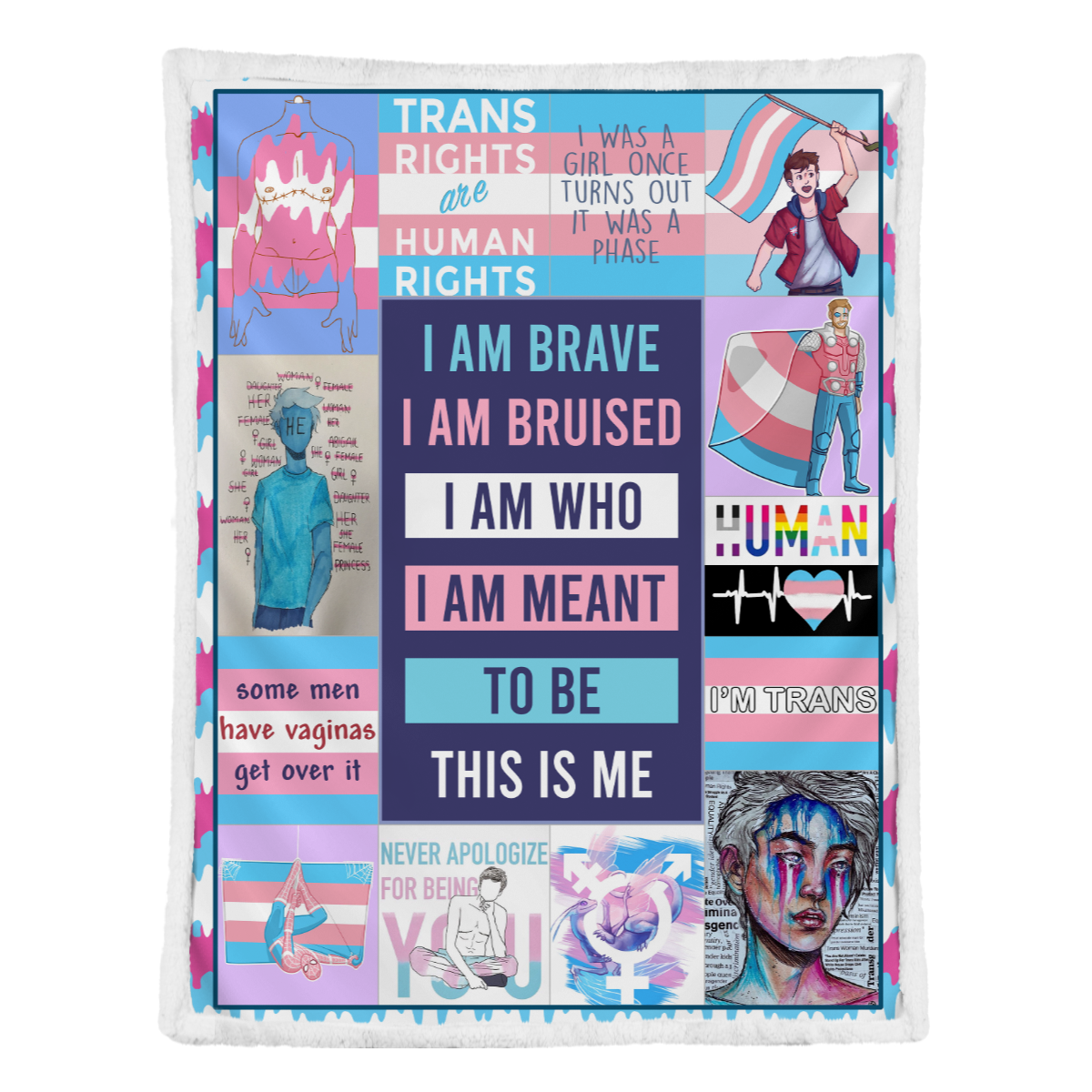 Transman Blanket, Trans Pride Blanket, Ftm Blanket, Lgbt 1638159570336.png