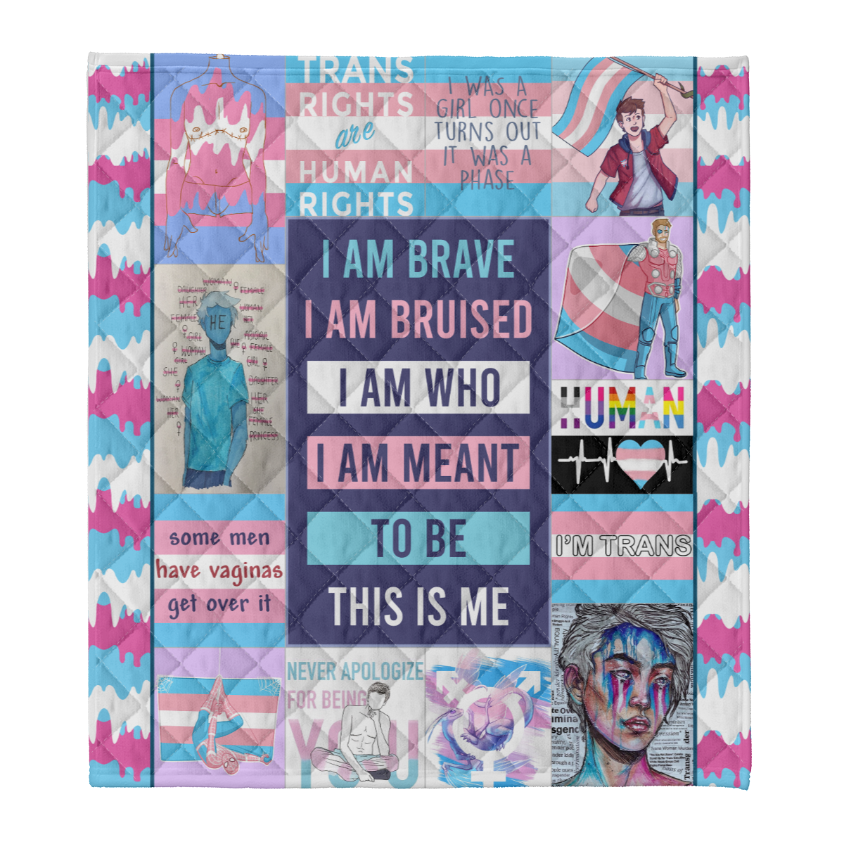 Transman Blanket, Trans Pride Blanket, Ftm Blanket, Lgbt 1638159573913.png