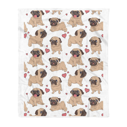 Pug Love Fleece Blanket Lovely Blanket Gift For Pug Lover Christmas Birthday Gift Bedding Couch Sofa Soft And Comfy Cozy 1638179080104.jpg