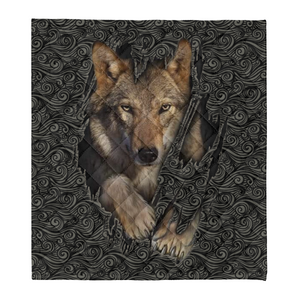 Wolf Blanket, 3d Black Wolf Fleece Blanket 1638239426348.png