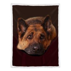 German Shepherd Blanket, Dreaming German Shepherd - Dog Lover 1638240232192.png