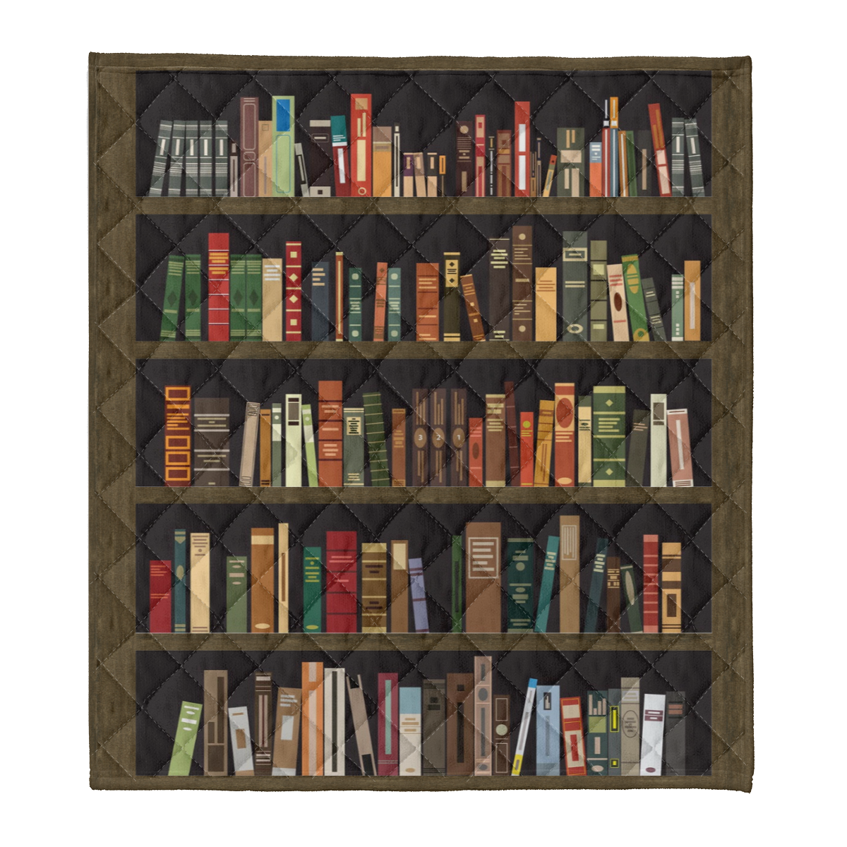 Book Blanket, Book Lovers Blanket - Book Shelf Vintage Fleece Blanket 1638247015373.png