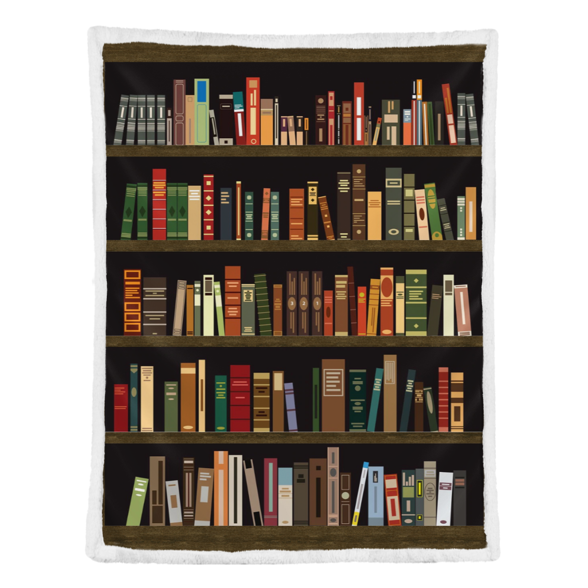 Book Blanket, Book Lovers Blanket - Book Shelf Vintage Fleece Blanket 1638247021929.png