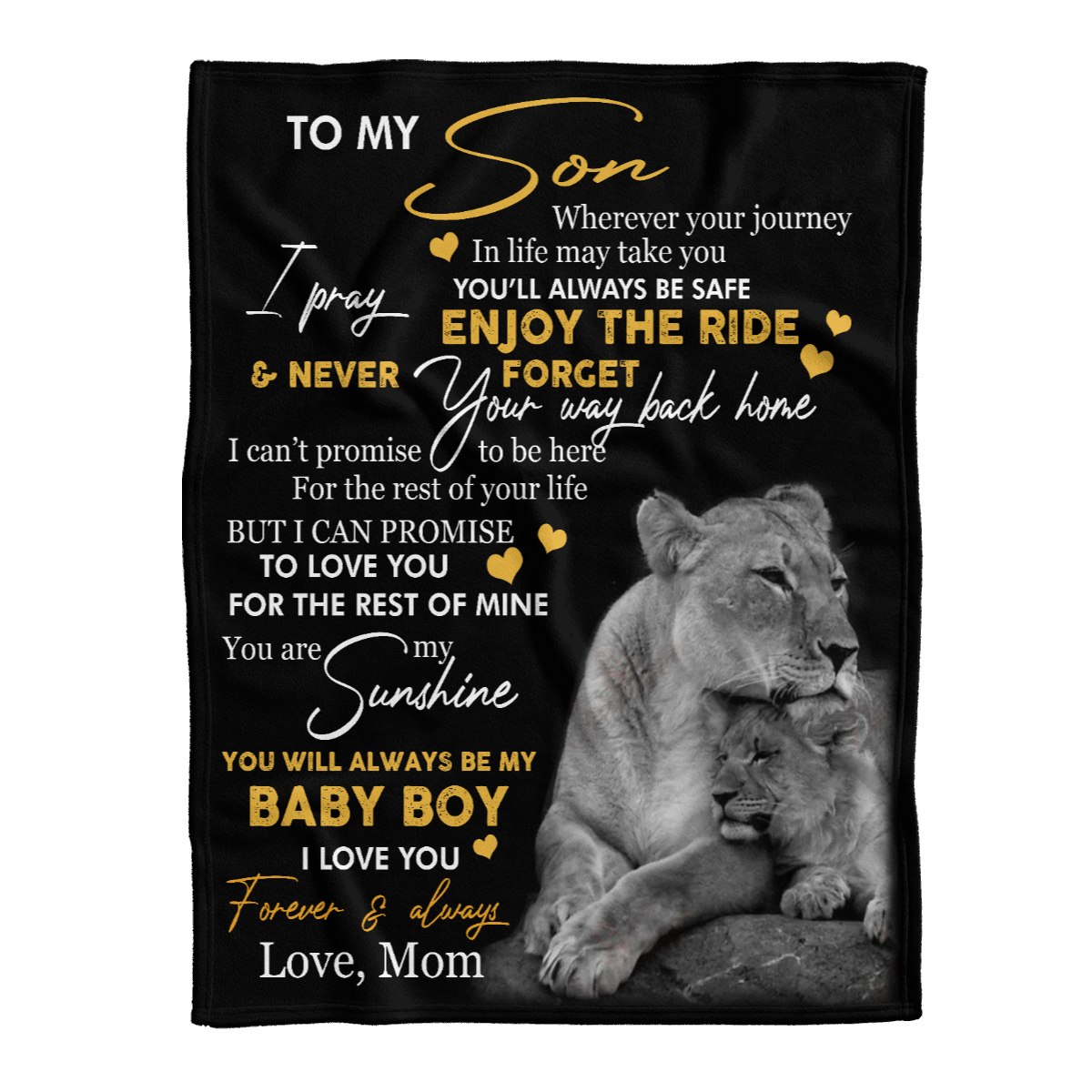 Gift For Son Blanket, To My Son Lion Baby Boy I Love You Fleece Blanket 1638254519750.png