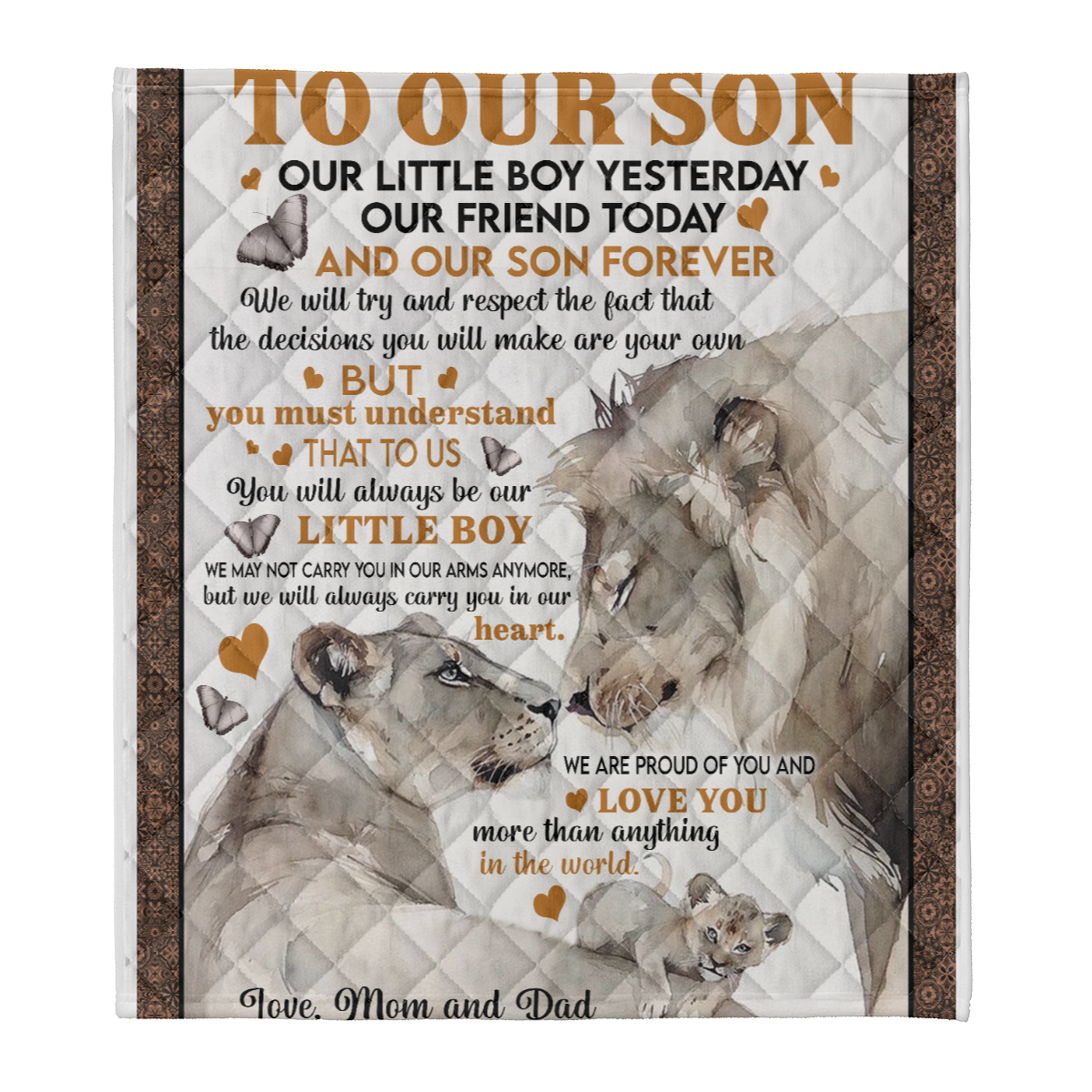 Gift For Son Blanket, To My Son Our Son Forever Fleece Blanket Lion For Family 1638255976142.png