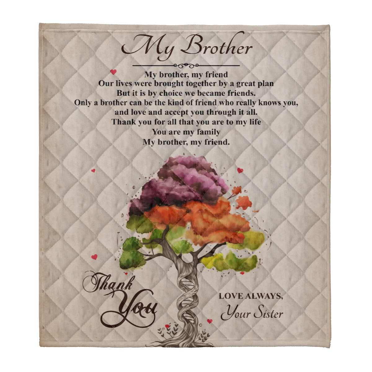 Gift For Brother Blanket, My Brother My Friend Thank You - From Sister 1638256788873.png