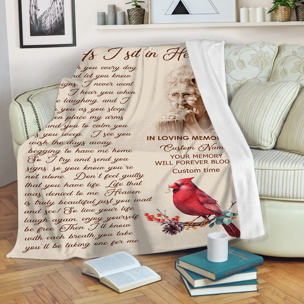 Personalized Your Memory Will Forever Bloom Fleece Blanket Home Decor Bedding Couch Sofa Soft And Comfy Cozy, Memorial Gift 1638260966732.jpg