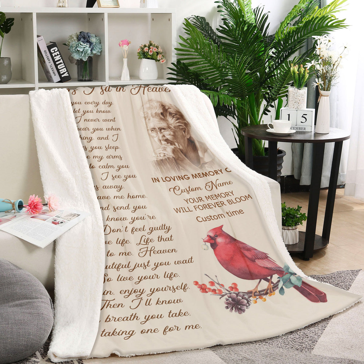 Personalized Your Memory Will Forever Bloom Fleece Blanket Home Decor Bedding Couch Sofa Soft And Comfy Cozy, Memorial Gift 1638260966902.jpg