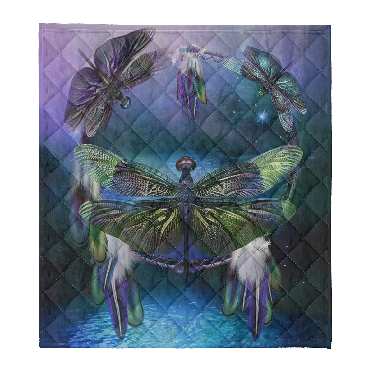 Dragonfly Blanket, Dragonfly Vintage Dream Catcher, Dragonfly Lover 1638262048183.png