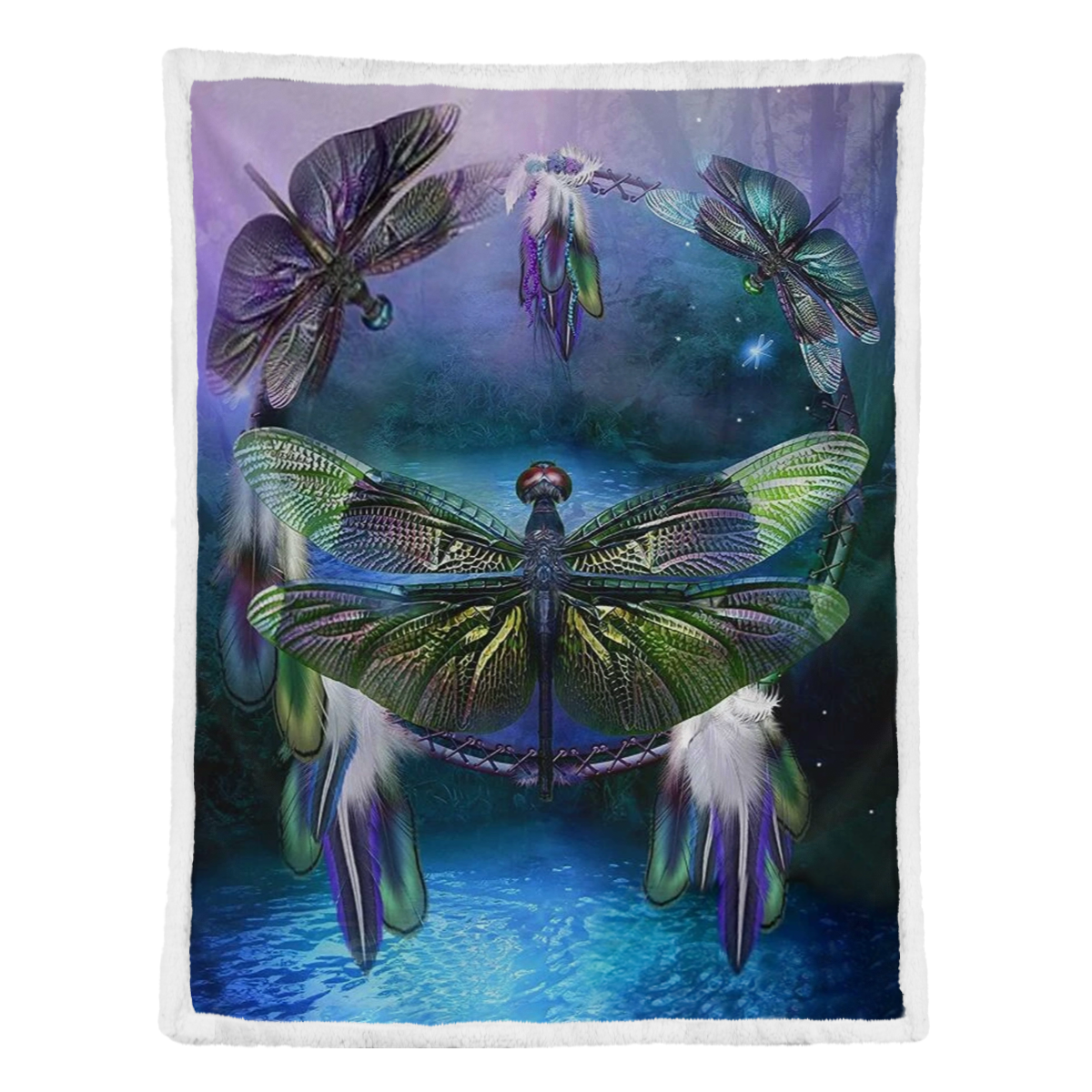 Dragonfly Blanket, Dragonfly Vintage Dream Catcher, Dragonfly Lover 1638262051822.png