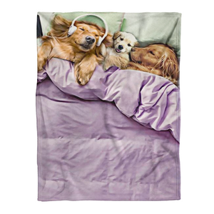 Golden Retriever Blanket, Golden Retriever Sleeping, Dog Lover 1638262286546.png