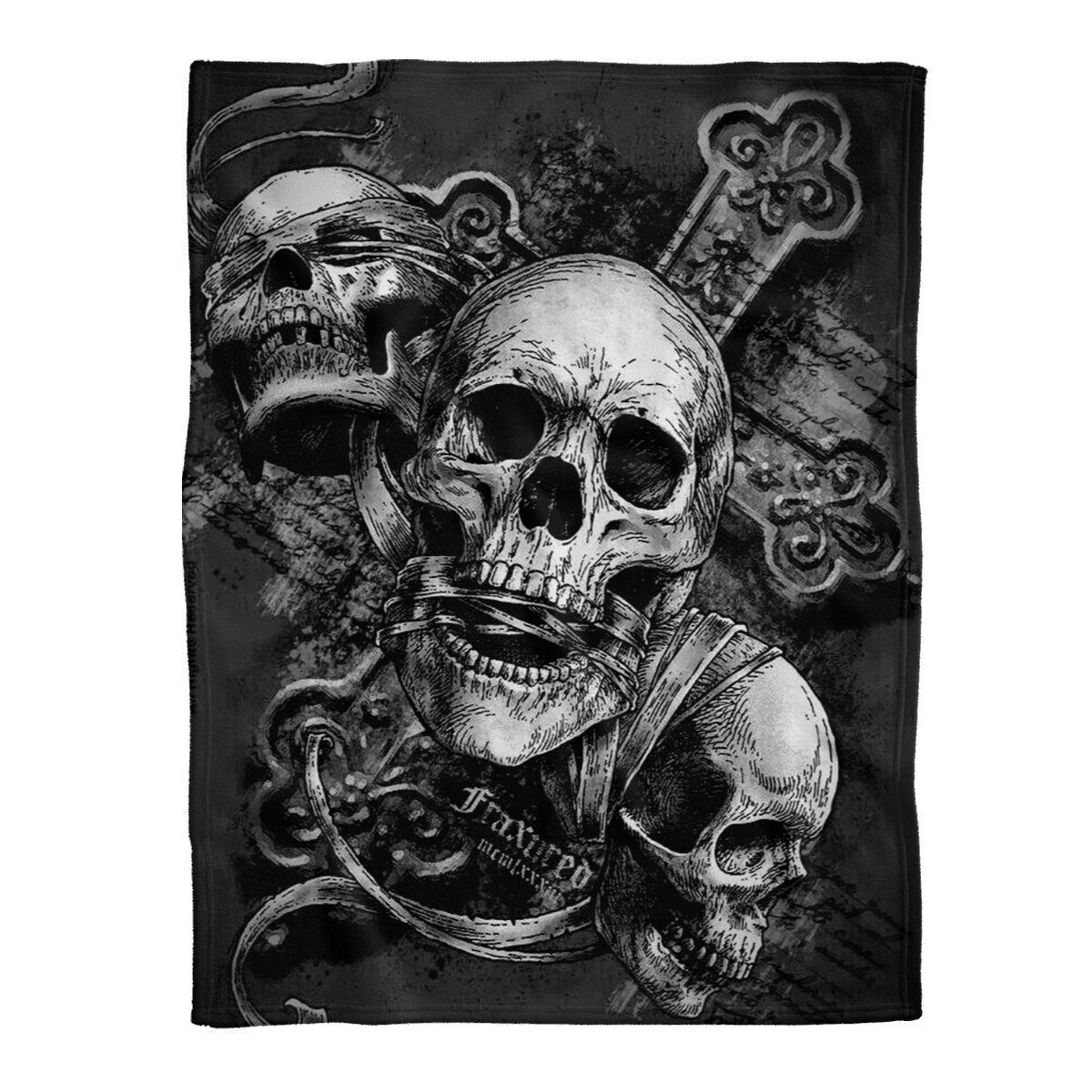 Skull Gift Fleece Blanket 1638331314406.png