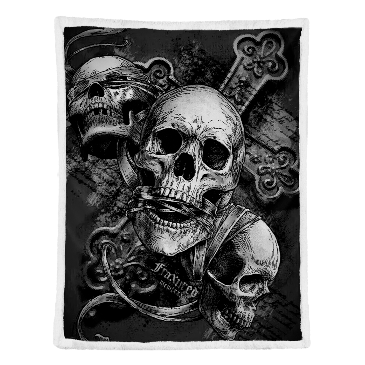 Skull Gift Fleece Blanket 1638331322182.png