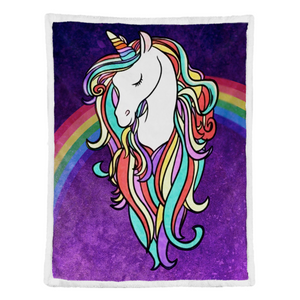 Fabulous Unicorn Fleece Blanket 1638332564949.png