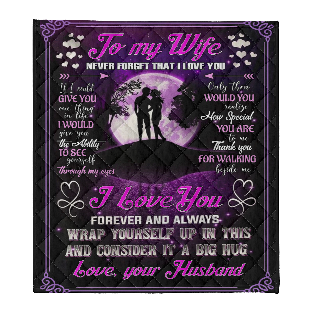 Gift For Wife Blanket, To My Wife I Love You Forever And Always, Fleece Blanket 1638342382702.png