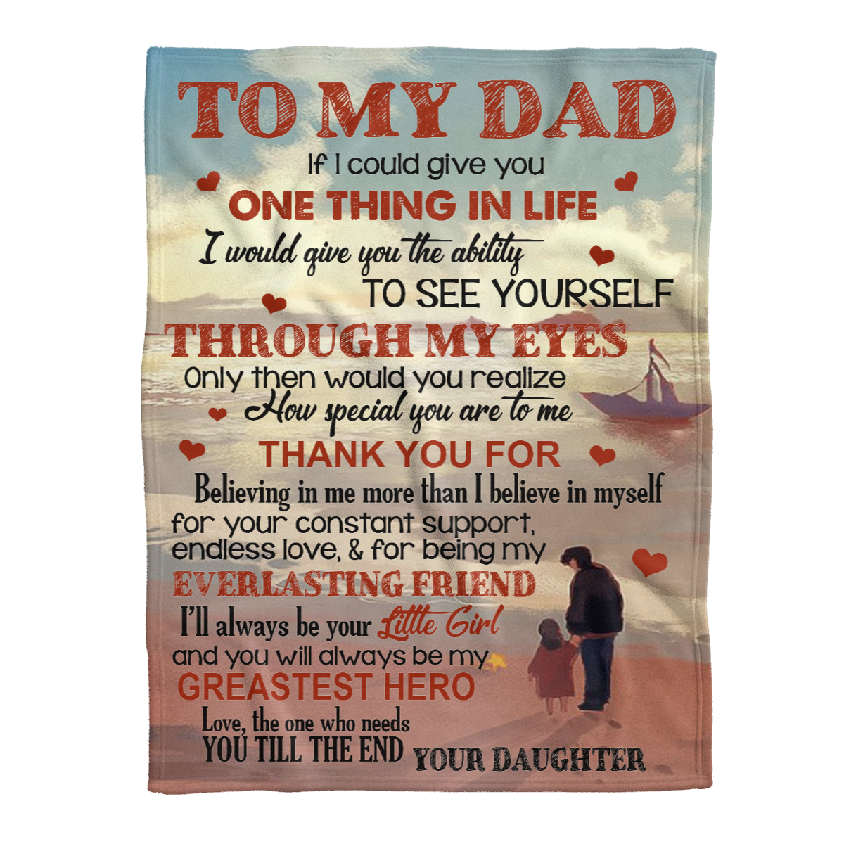 Gift For Father Blanket, To My Dad If I Could Give You One Thing In Life Fleece Blanket 1638342463819.png