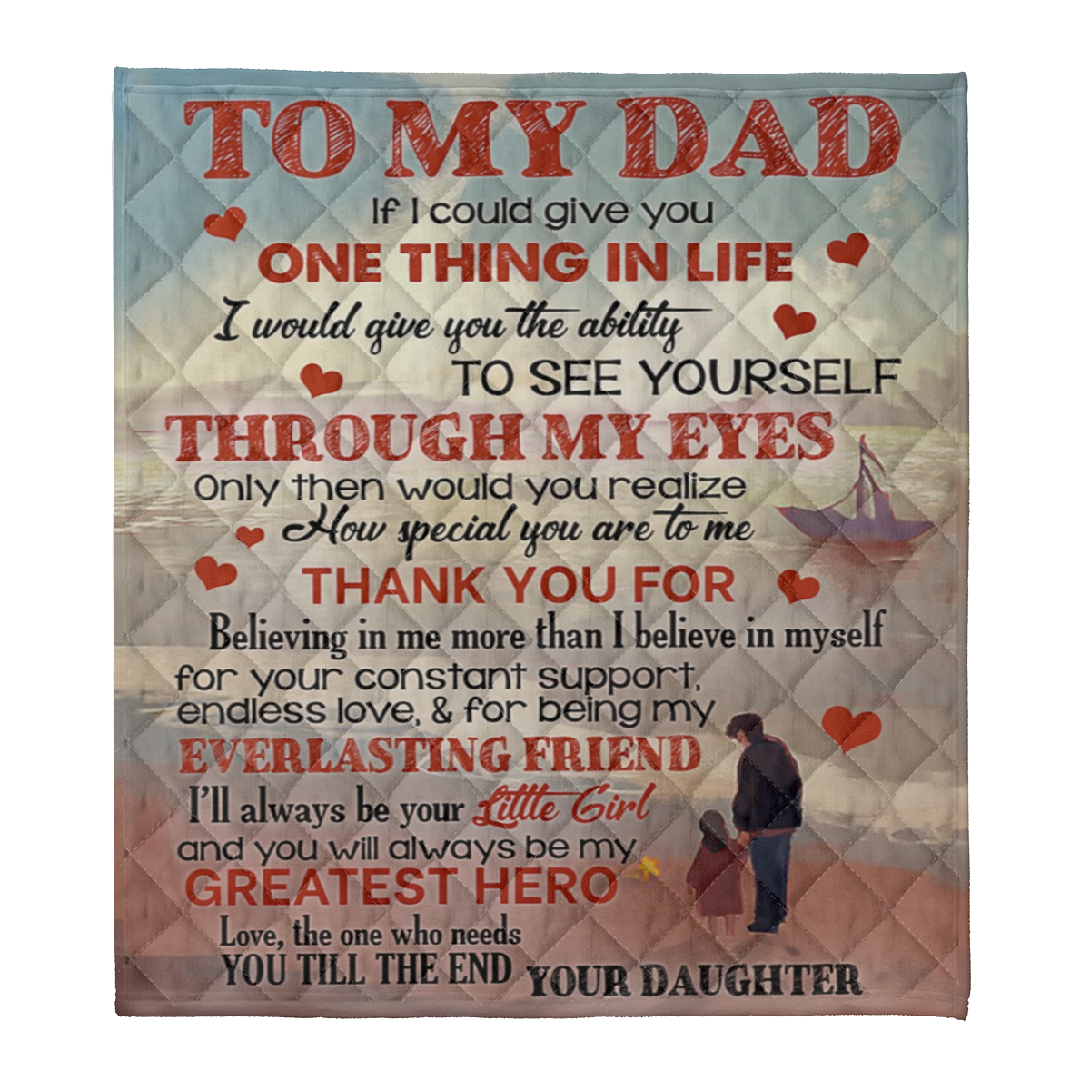 Gift For Father Blanket, To My Dad If I Could Give You One Thing In Life Fleece Blanket 1638342470359.png