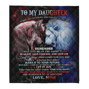 Gift For Daughter Blanket, To My Daughter You Mean The World To Me Fleece Blanket 1638342651297.png