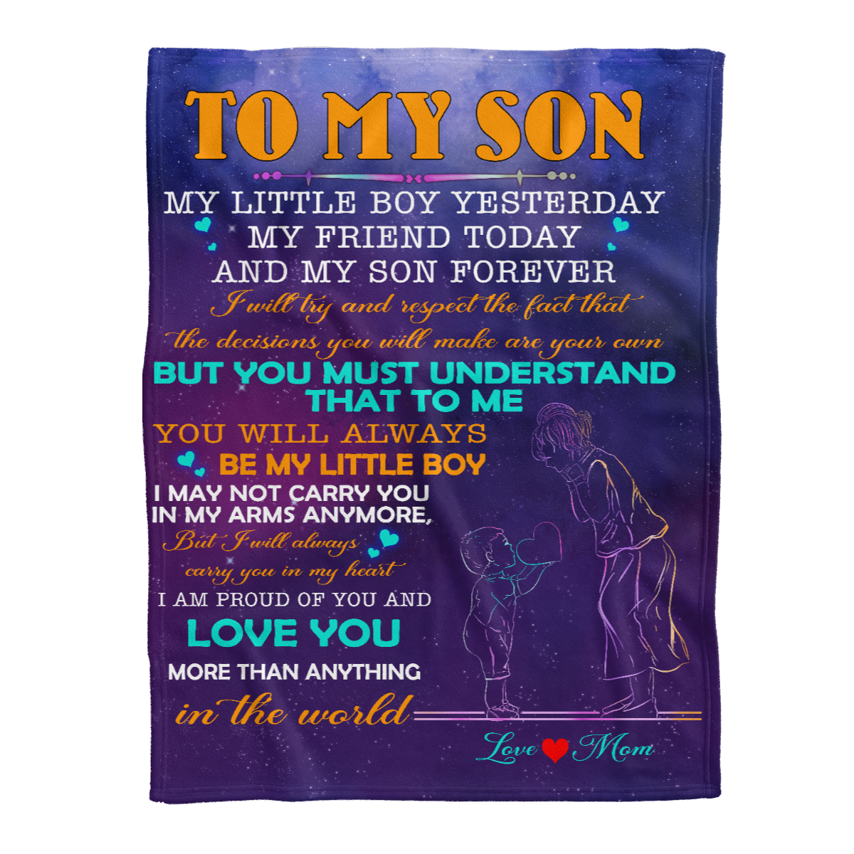 Gift For Son Blanket, To My Son My Friend Today And My Son Forever - Love From Mom 1638412359737.png