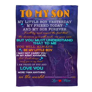 Gift For Son Blanket, To My Son My Friend Today And My Son Forever - Love From Mom 1638412359737.png