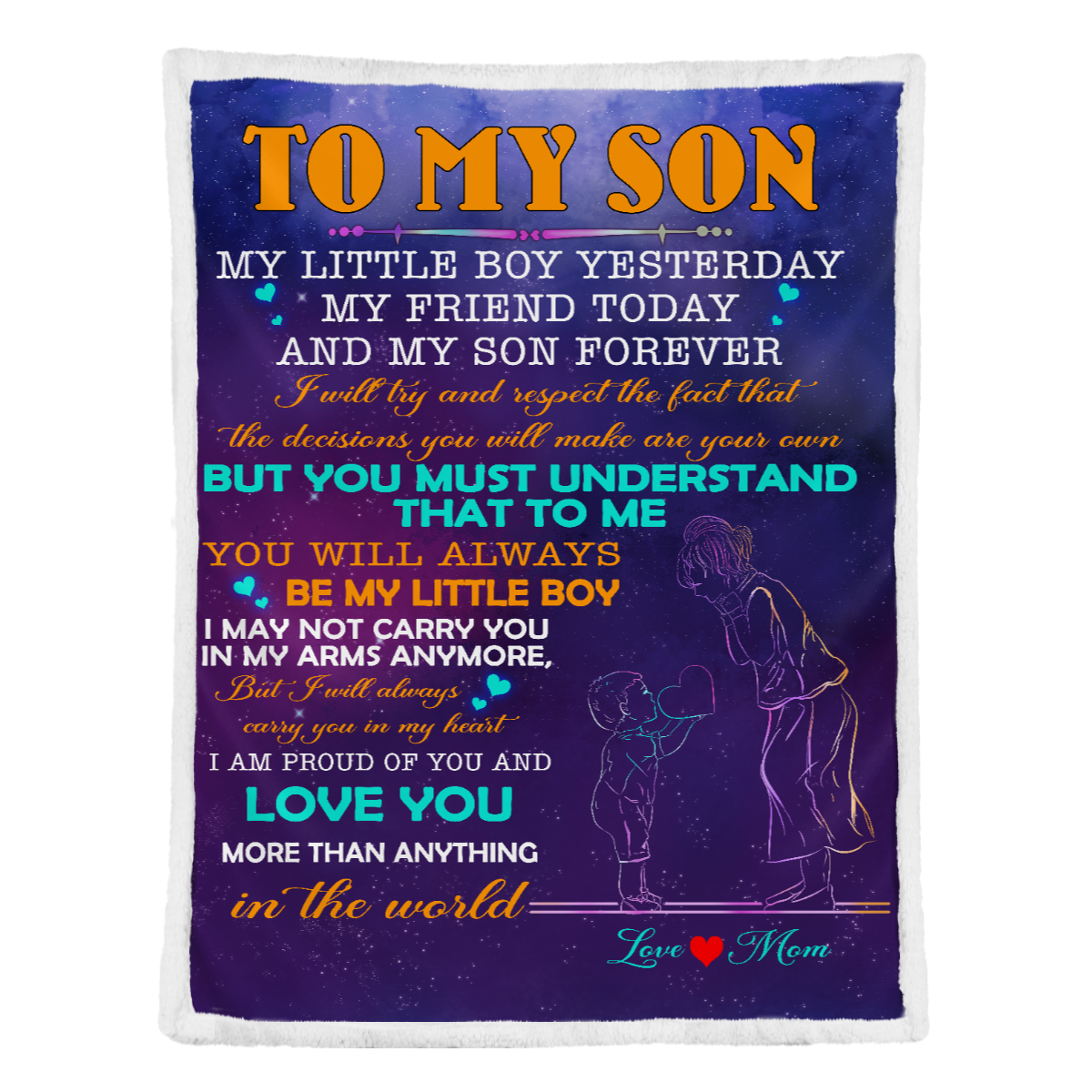 Gift For Son Blanket, To My Son My Friend Today And My Son Forever - Love From Mom 1638412367659.png