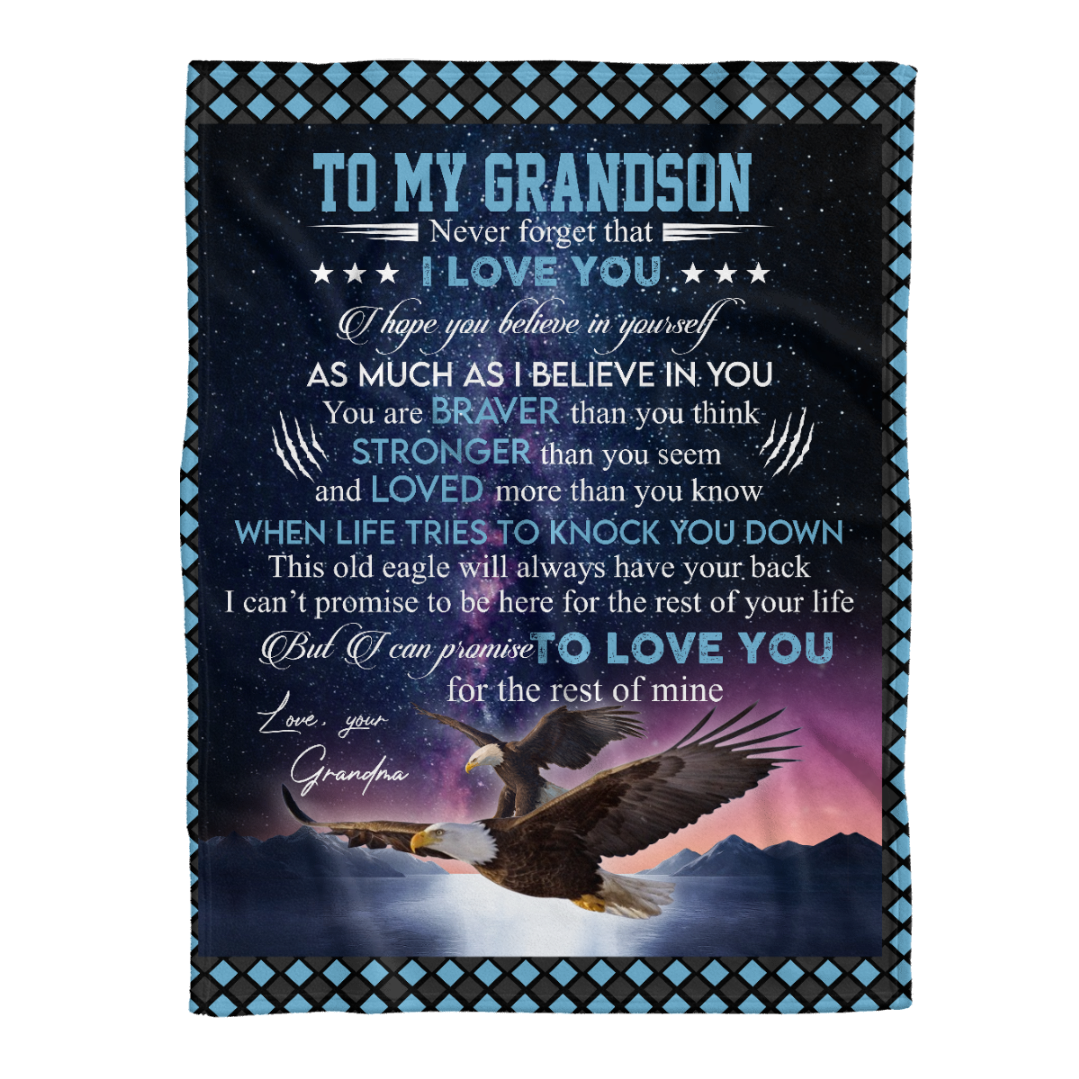 Gift For Grandson Blanket, To My Grandson Fleece Blanket, This Old Eagle Will Always Have Your Back Gift For Grandson 1638417581668.png