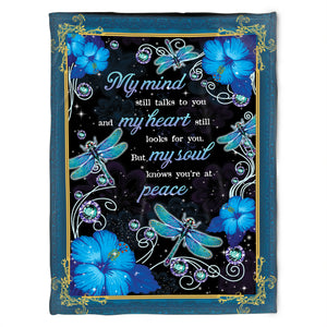 Dragonfly My Mind Still Talks To You,fleece Blanket,gift Idea For Dragonfly Lovers,gift For Friend,gift For Family Home Decor Bedding Couch Sofa Soft And Comfy Cozy 1638418835994.jpg