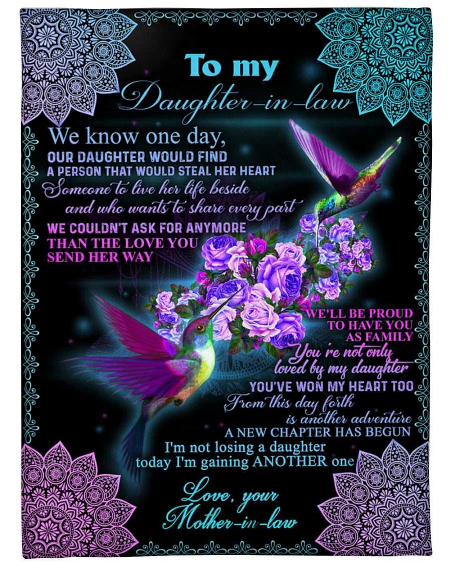 To My Daughter-in-law, We'll Be Proud To Have You As Family, Butterflies Fleece Blanket Gift For Family Home Decor Bedding Couch Sofa Soft And Comfy Cozy 1638766505937.jpg