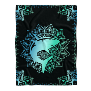 Shark Mandala Fleece Blanket - Quilt Blanket 1638784761362.png