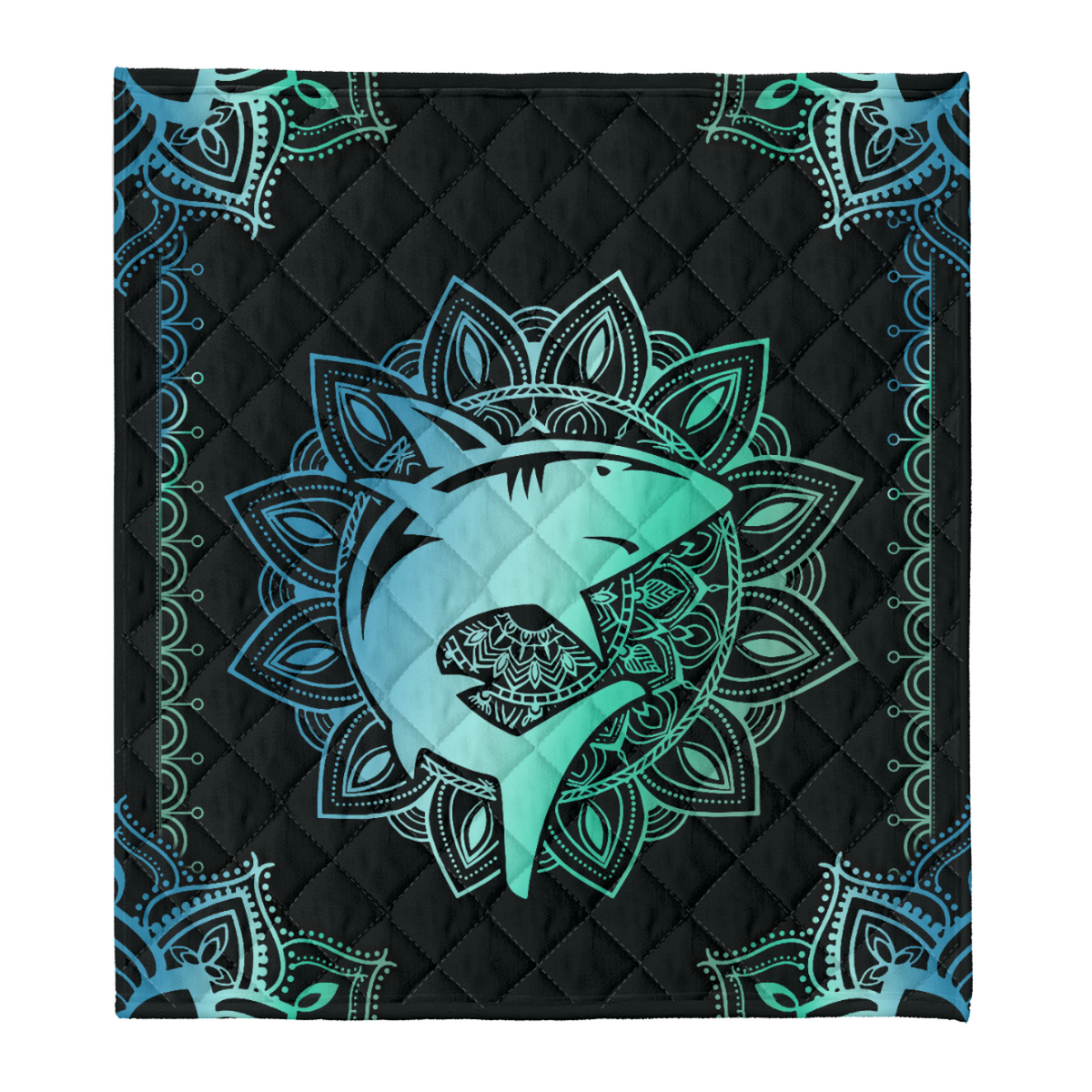 Shark Mandala Fleece Blanket - Quilt Blanket 1638784765381.png