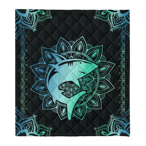 Shark Mandala Fleece Blanket - Quilt Blanket 1638784765381.png