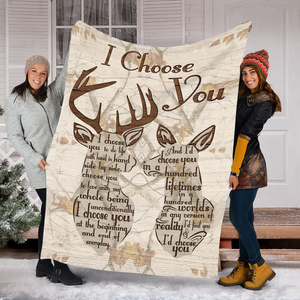 Deer Couple Blanket I Choose You Gift For Couple Valentine's Day Home Decor Bedding Couch Sofa Soft And Comfy Cozy 1639383326792.png