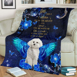 Bichon Frise Angel With Blue Flower Blanket Gift For Dog Lovers Birthday Gift Home Decor Bedding Couch Sofa Soft And Comfy Cozy 1639473723442.jpg