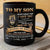 To My Son Never Forget That, Lion To My Son Black Ceramic Coffee Mugs 1639728197448.jpg