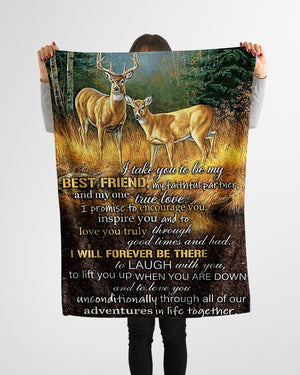 Deer I Take You To Be My Best Friend Blanket Gift For Loved Family Friend Birthday Gift Home Decor Bedding Couch Sofa Soft And Comfy Cozy 1639968554195.jpg
