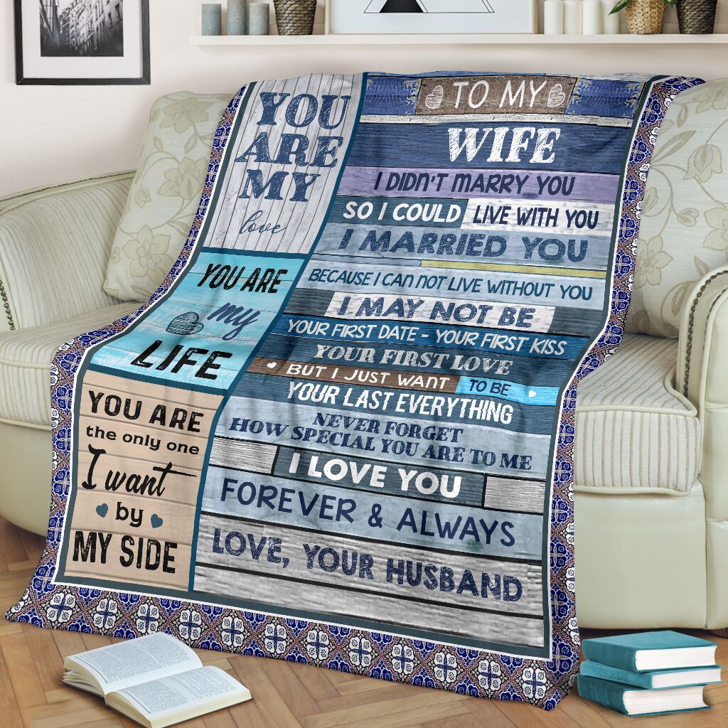 To My Wife Personalized Blankets Name-gift For Wife's Valentine Birthday-you Are My Love 1639990320104.jpg