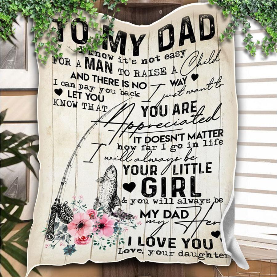 Fishing To My Dad,For A Man To Raise A Child,Fleece Blanket Gift For Father Family Home Decor Bedding Couch Sofa Soft And Comfy Cozy 1640155845878.jpg